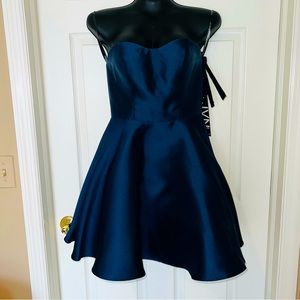 Jovani Navy Cocktail Dress